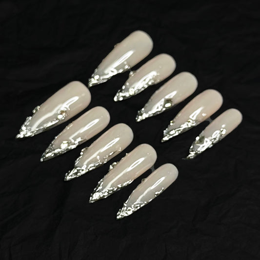 Molten Silver French Tips