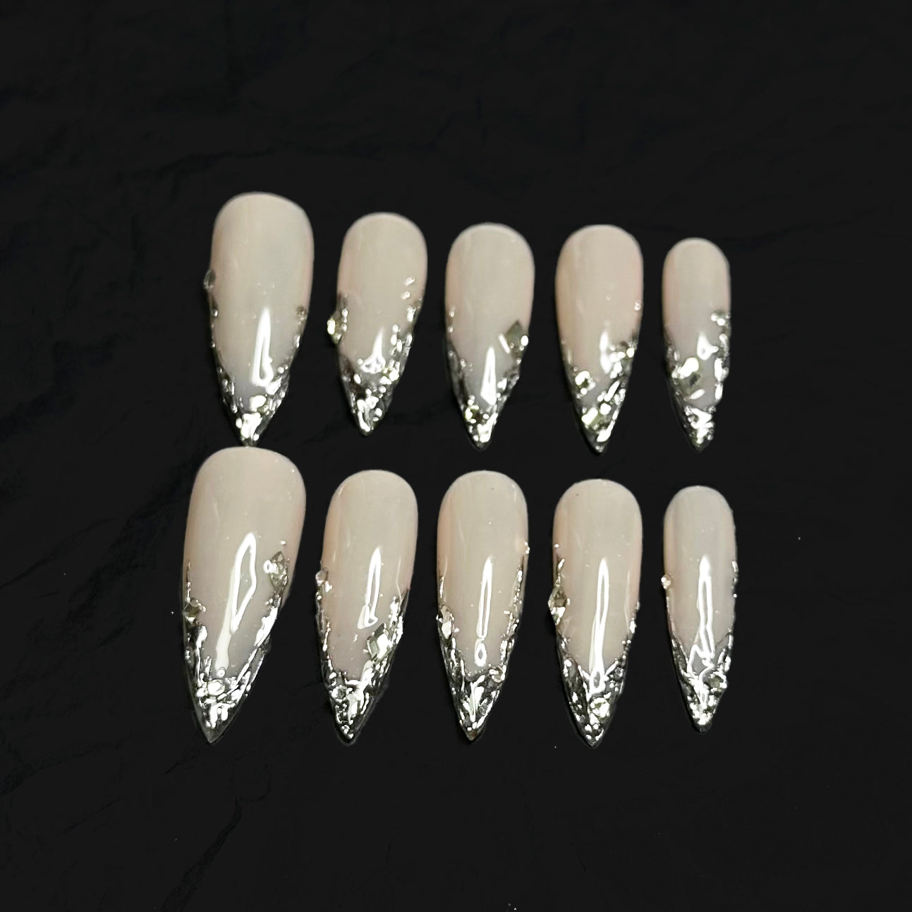 Molten Silver French Tips