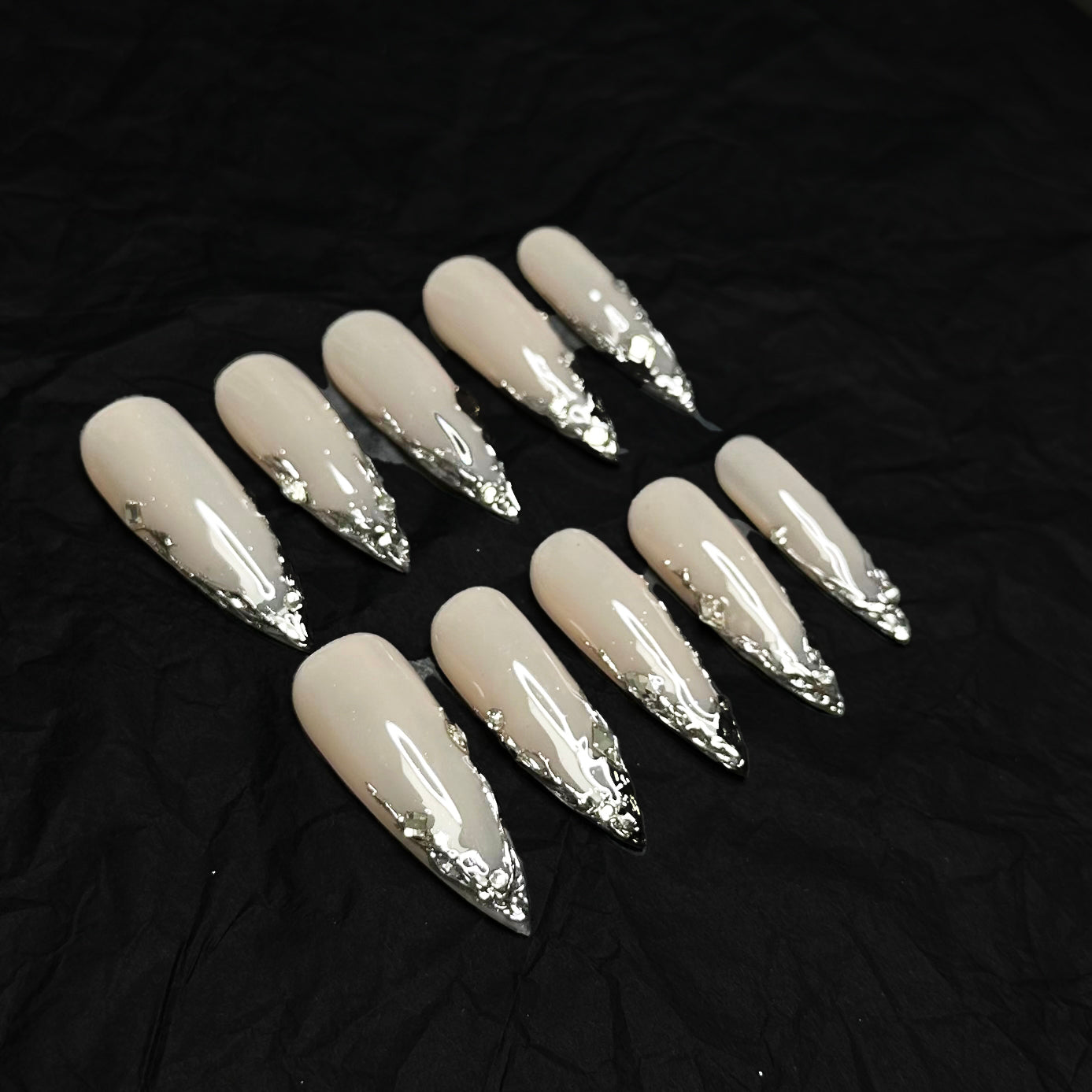 Molten Silver French Tips